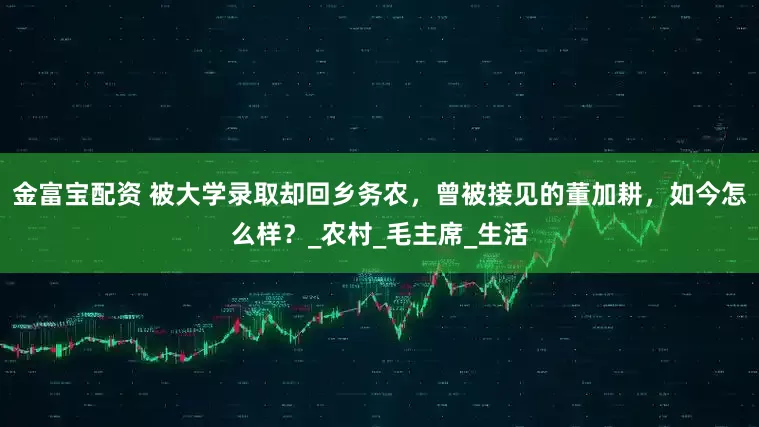金富宝配资 被大学录取却回乡务农，曾被接见的董加耕，如今怎么样？_农村_毛主席_生活