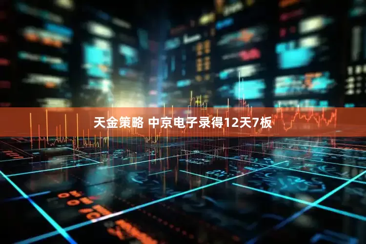 天金策略 中京电子录得12天7板